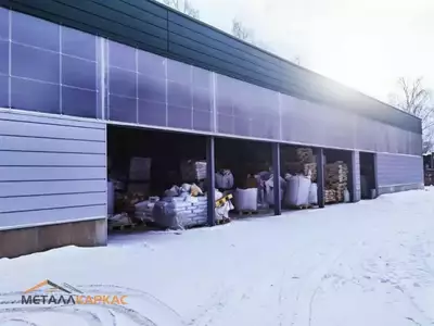Односкатный ангар размером 13х30х6,5х5,3 м